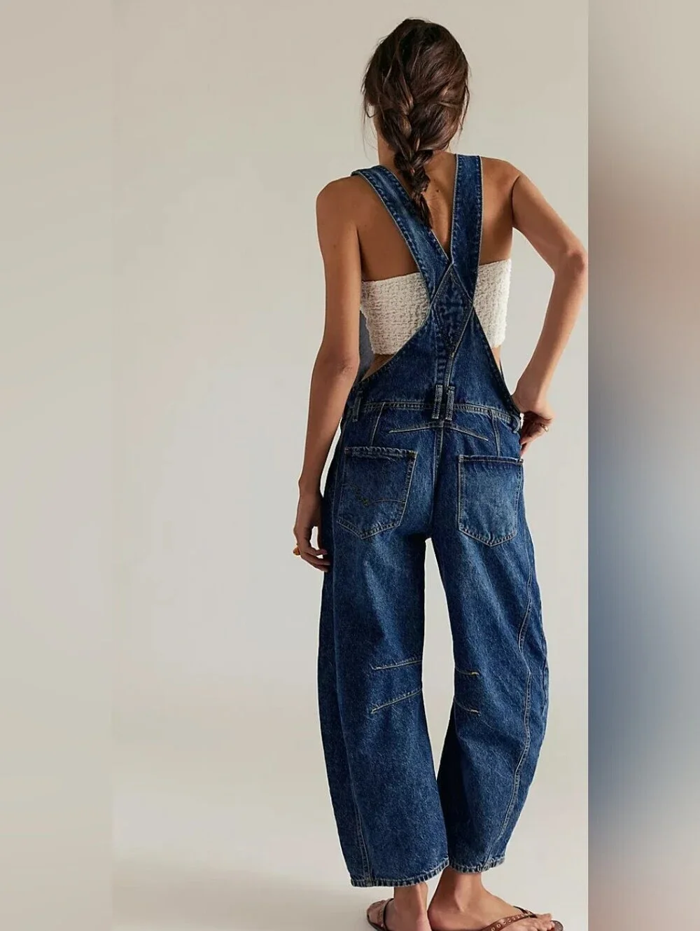 We The Free Lucky You Barrel Overalls* Medium*nwot - Picture 3 of 5